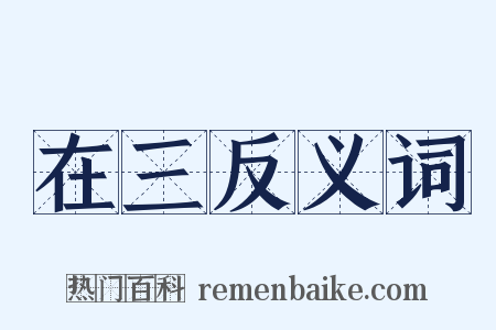 在三反义词是什么意思的图片